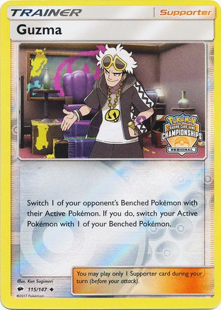 Guzma (115/147) (League Promo) [Sun & Moon: Burning Shadows] | Exor Games Bridgewater