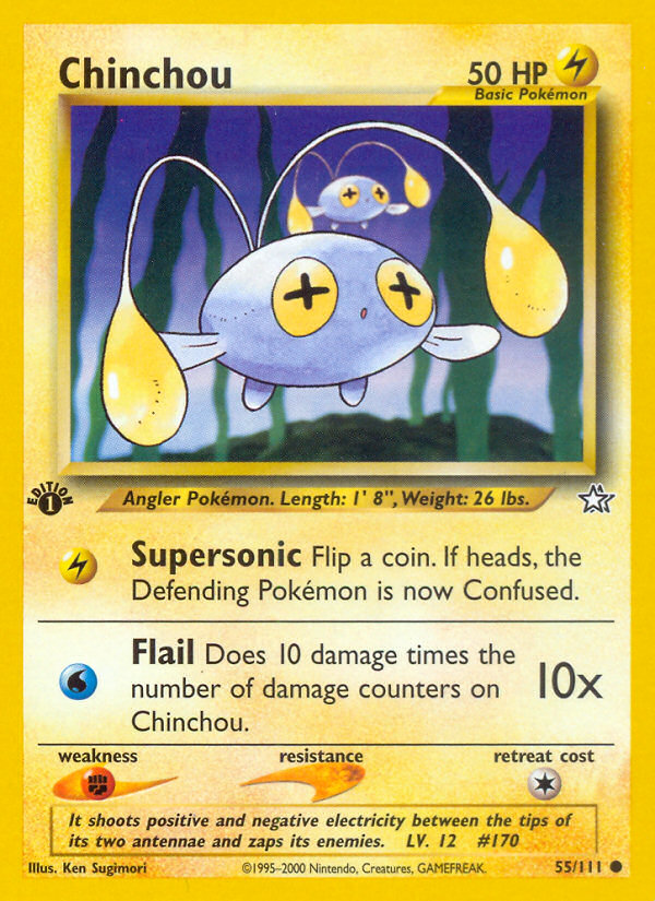 Chinchou (55/111) [Neo Genesis 1st Edition] | Exor Games Bridgewater