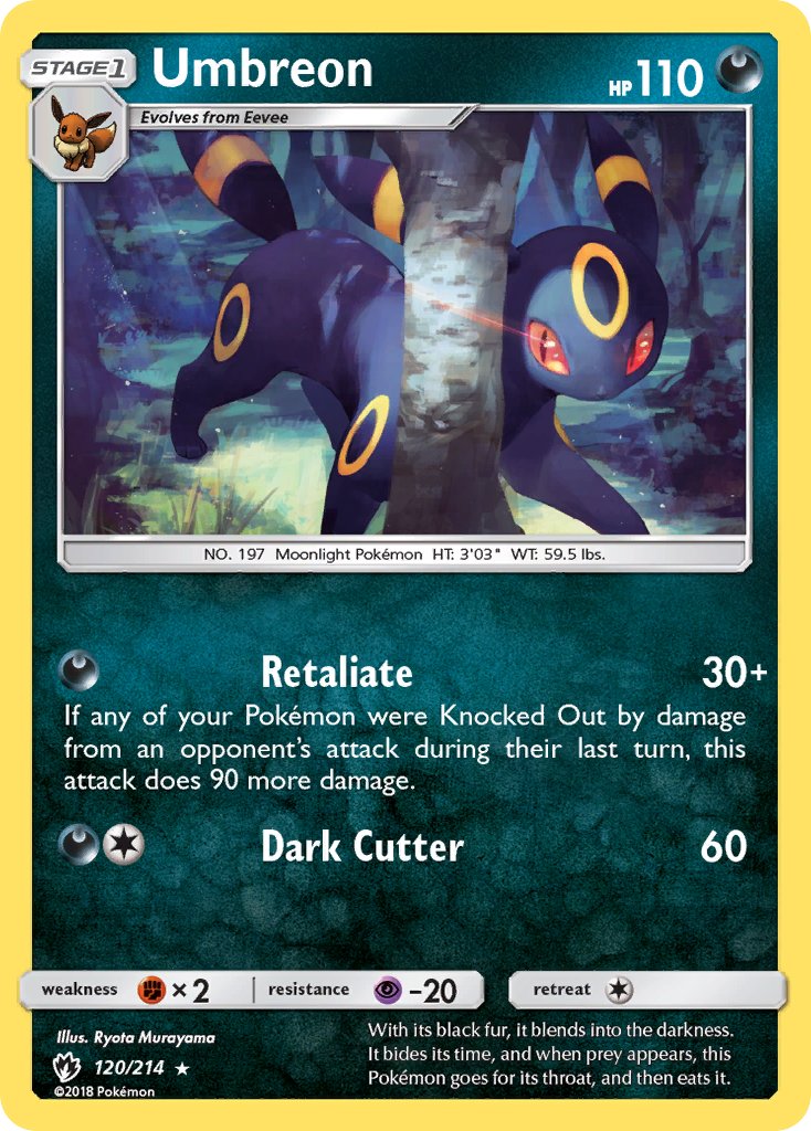 Umbreon (120/214) (Cosmos Holo) (Blister Exclusive) [Sun & Moon: Lost Thunder] | Exor Games Bridgewater