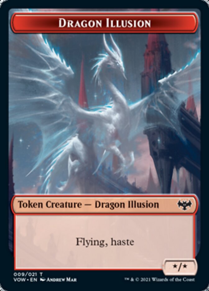 Dragon Illusion Token [Innistrad: Crimson Vow Tokens] | Exor Games Bridgewater