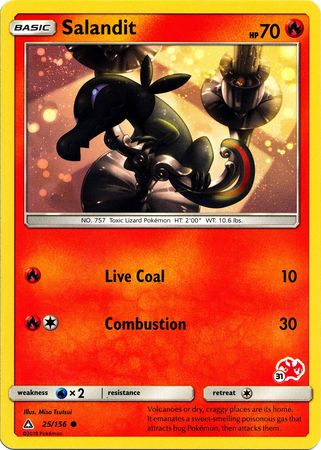 Salandit (25/156) (Charizard Stamp #31) [Battle Academy 2020] | Exor Games Bridgewater