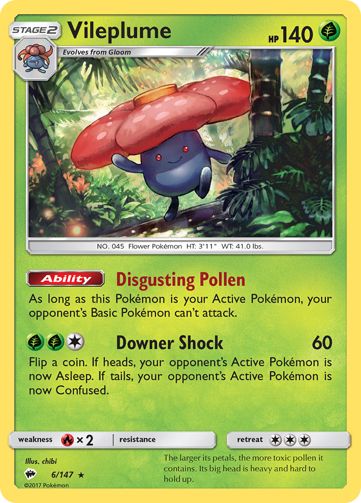 Vileplume (6/147) [Sun & Moon: Burning Shadows] | Exor Games Bridgewater