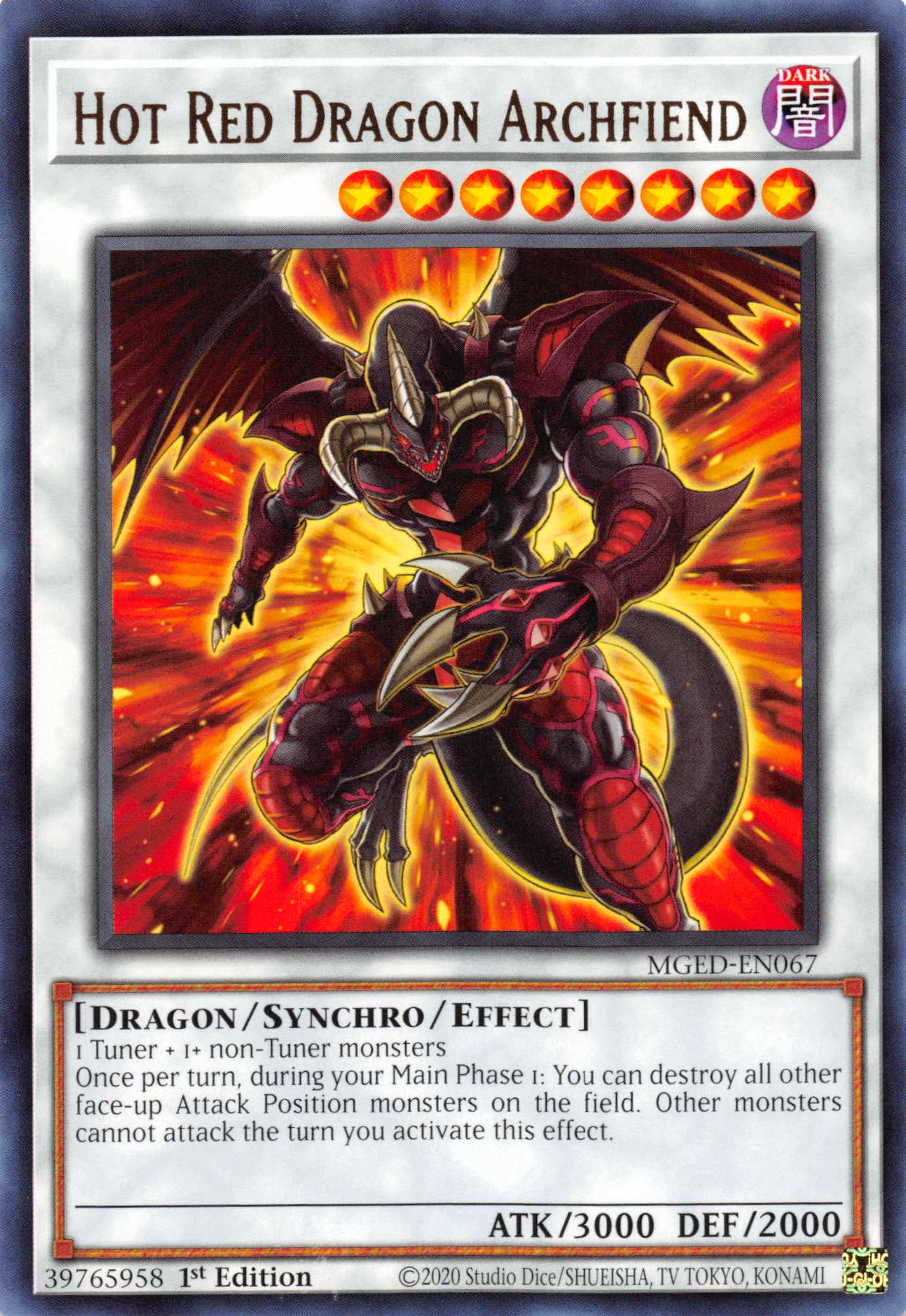 Hot Red Dragon Archfiend [MGED-EN067] Rare | Exor Games Bridgewater