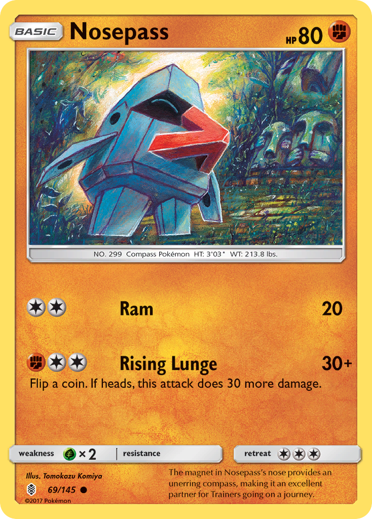 Nosepass (69/145) [Sun & Moon: Guardians Rising] | Exor Games Bridgewater