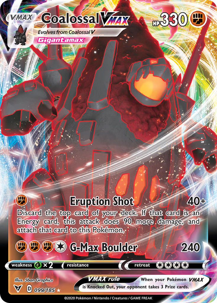 Coalossal VMAX (099/185) [Sword & Shield: Vivid Voltage] | Exor Games Bridgewater