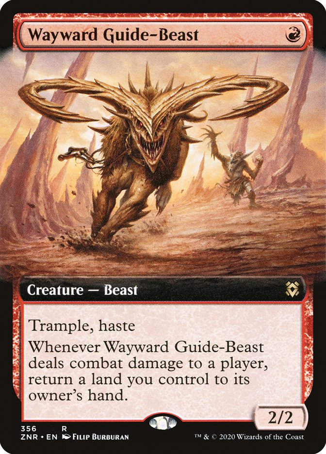 Wayward Guide-Beast (Extended Art) [Zendikar Rising] | Exor Games Bridgewater
