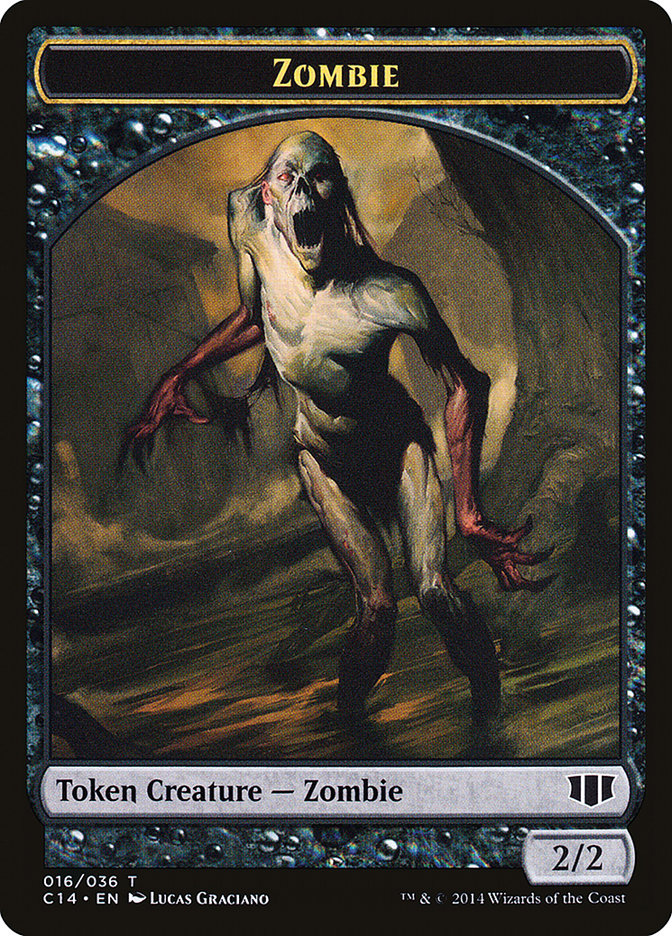 Demon (013/036) // Zombie (016/036) Double-sided Token [Commander 2014 Tokens] | Exor Games Bridgewater