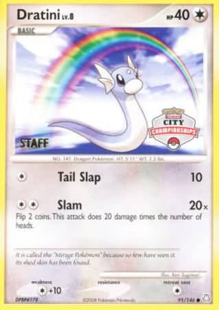 Dratini (91/146) (City Championship Promo Staff) [Diamond & Pearl: Legends Awakened] | Exor Games Bridgewater