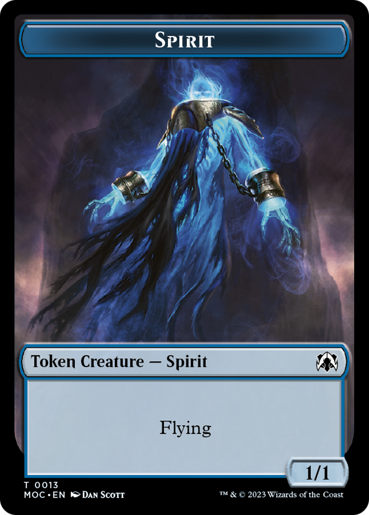 Spirit (9) // Spirit (13) Double-Sided Token [March of the Machine Commander Tokens] | Exor Games Bridgewater