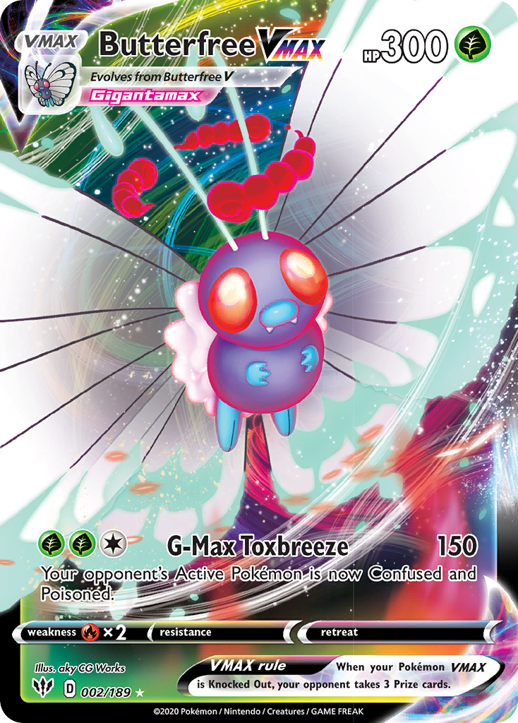 Butterfree VMAX (002/189) [Sword & Shield: Darkness Ablaze] | Exor Games Bridgewater