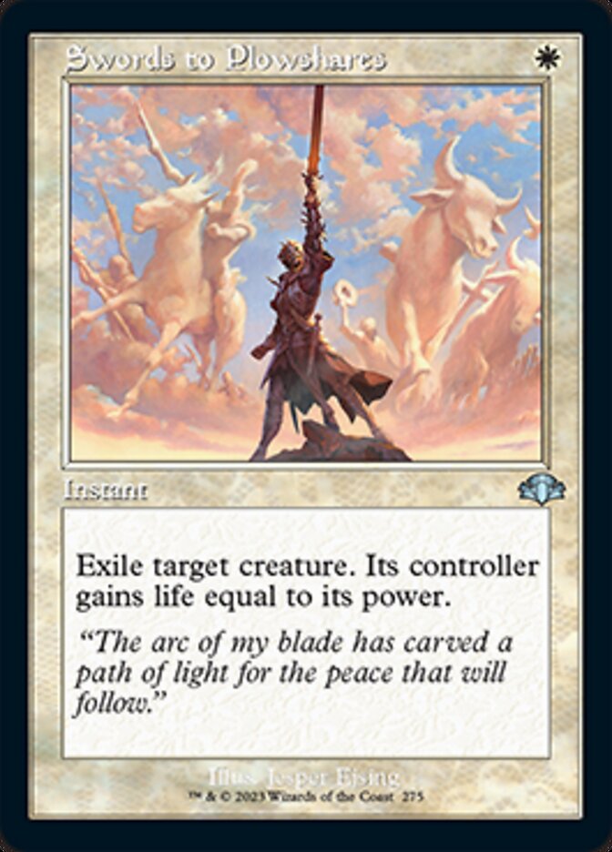 Swords to Plowshares (Retro) [Dominaria Remastered] | Exor Games Bridgewater