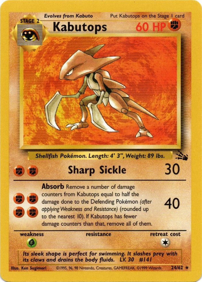 Kabutops (24/62) [Fossil Unlimited] | Exor Games Bridgewater