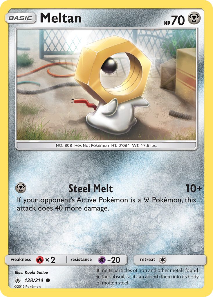 Meltan (128/214) [Sun & Moon: Unbroken Bonds] | Exor Games Bridgewater