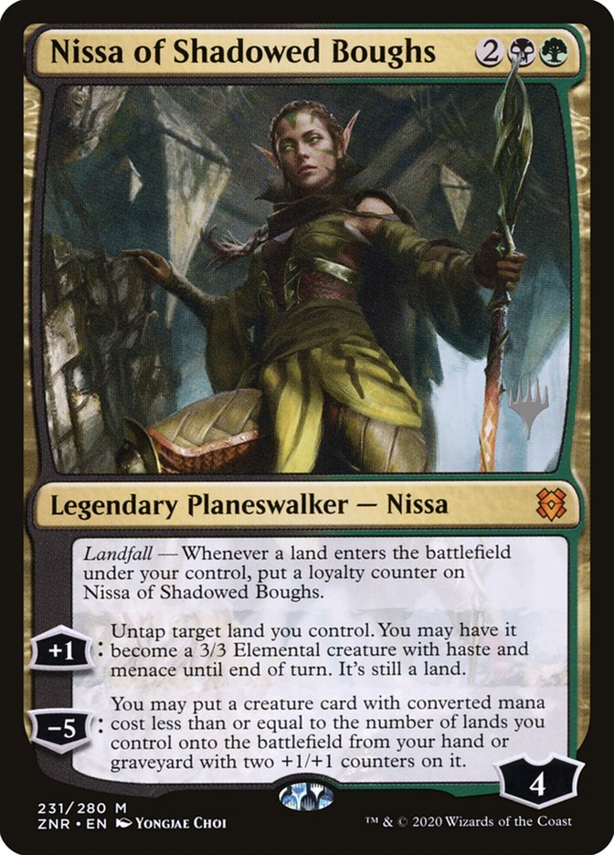 Nissa of Shadowed Boughs (Promo Pack) [Zendikar Rising Promos] | Exor Games Bridgewater