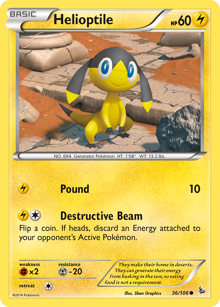 Helioptile (36/106) [XY: Flashfire] | Exor Games Bridgewater