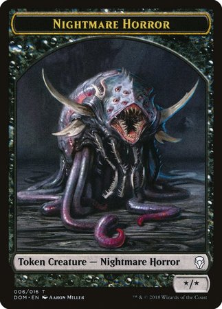 Nightmare Horror Token [Dominaria Tokens] | Exor Games Bridgewater