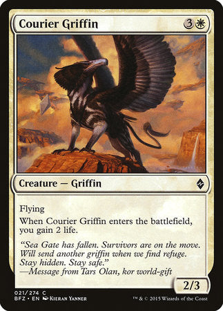 Courier Griffin [Battle for Zendikar] | Exor Games Bridgewater