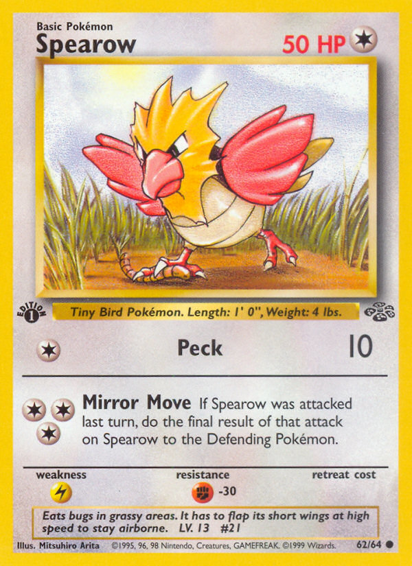 Spearow (62/64) [Jungle 1st Edition] | Exor Games Bridgewater