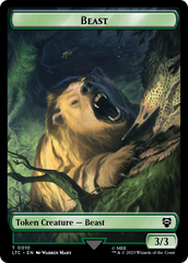 Beast // Treefolk Double Sided Token [The Lord of the Rings: Tales of Middle-Earth Commander Tokens] | Exor Games Bridgewater