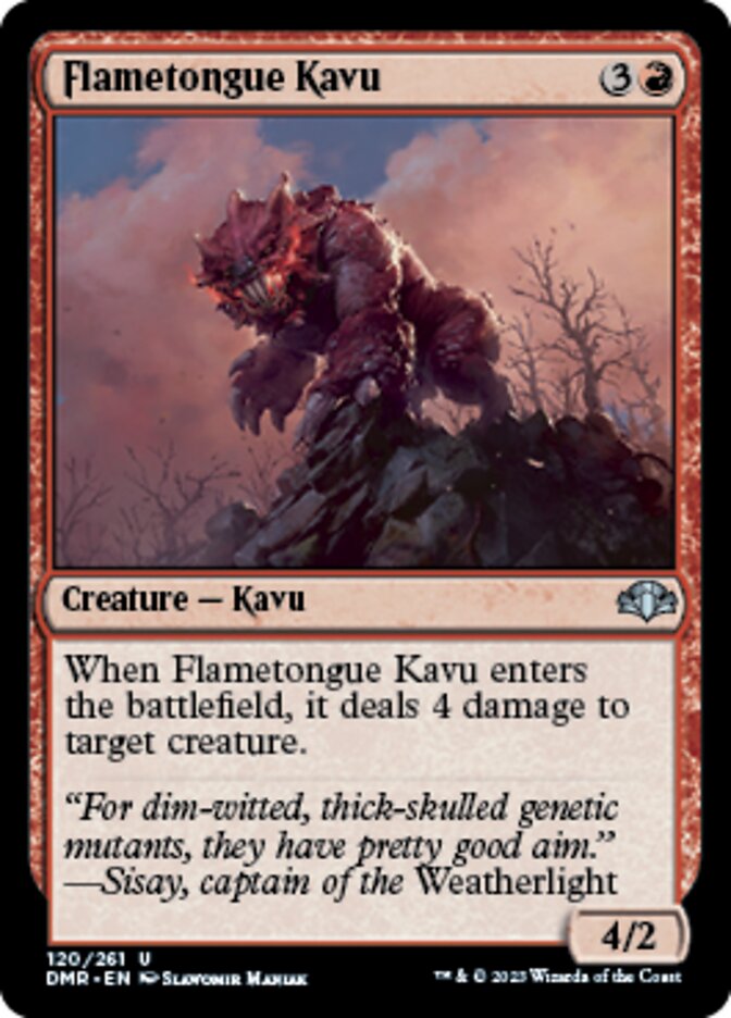 Flametongue Kavu [Dominaria Remastered] | Exor Games Bridgewater