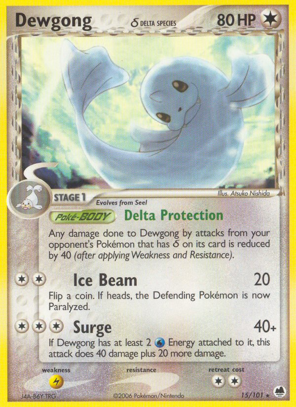 Dewgong (15/101) (Delta Species) [EX: Dragon Frontiers] | Exor Games Bridgewater