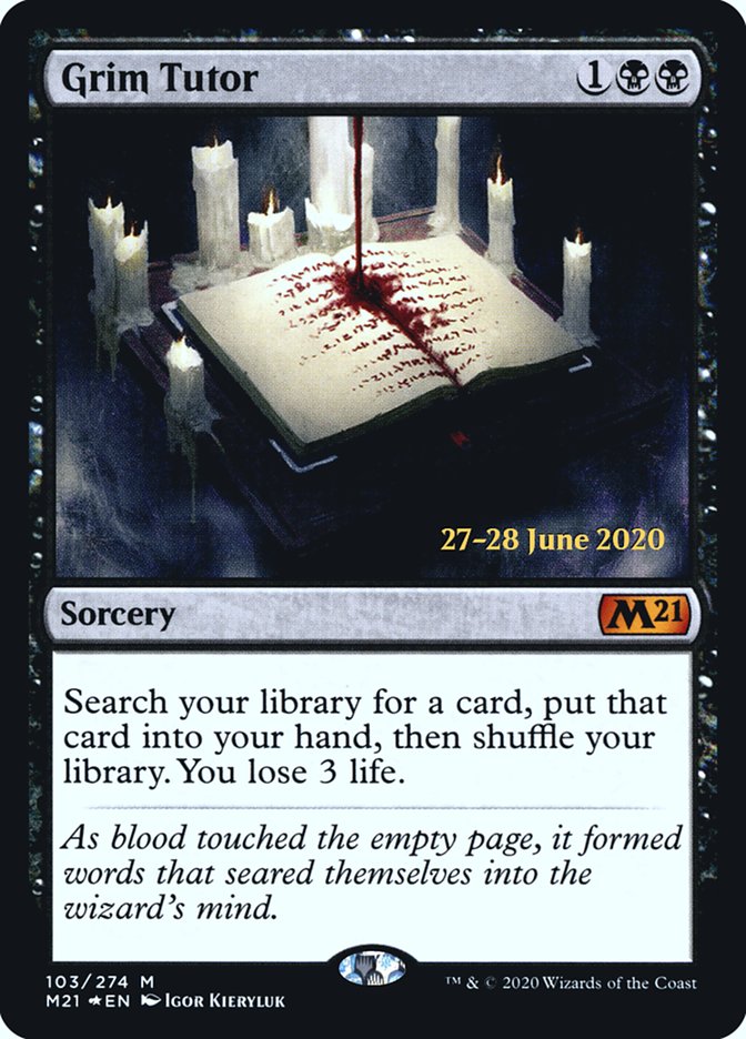 Grim Tutor  [Core Set 2021 Prerelease Promos] | Exor Games Bridgewater