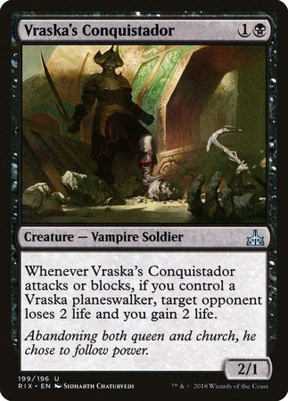 Vraska's Conquistador [Rivals of Ixalan] | Exor Games Bridgewater