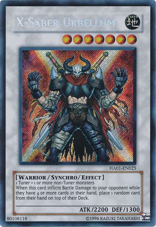 X-Saber Urbellum [HA01-EN025] Secret Rare | Exor Games Bridgewater