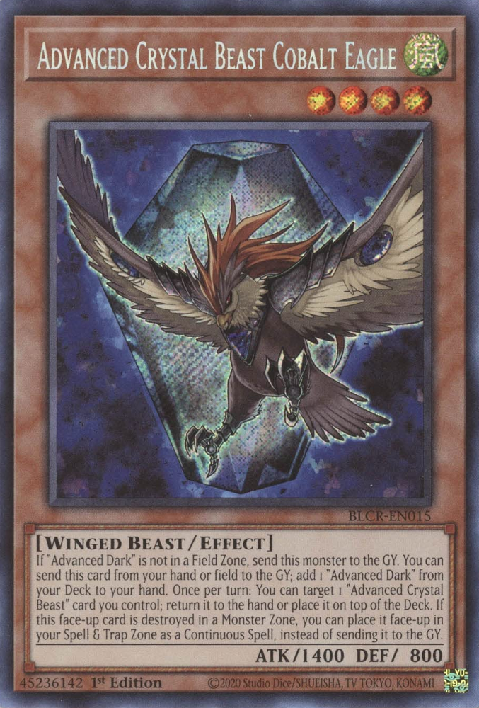 Advanced Crystal Beast Cobalt Eagle [BLCR-EN015] Secret Rare | Exor Games Bridgewater