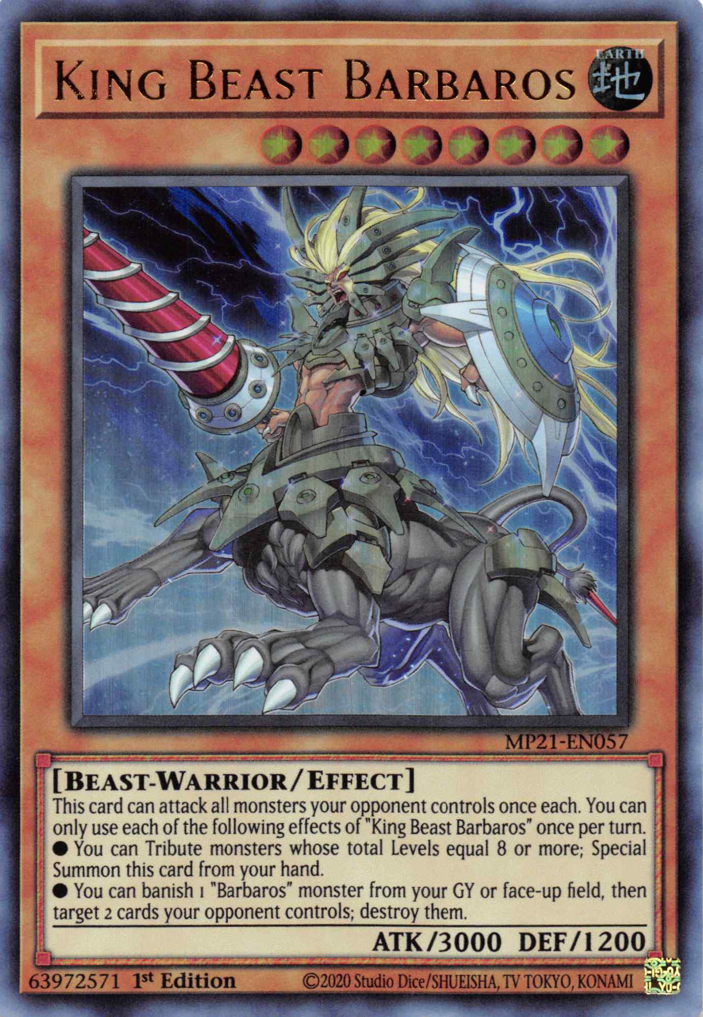 King Beast Barbaros [MP21-EN057] Ultra Rare | Exor Games Bridgewater