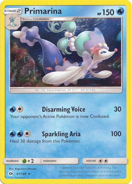 Primarina (41/149) (Water Web Holo) [Sun & Moon: Base Set] | Exor Games Bridgewater