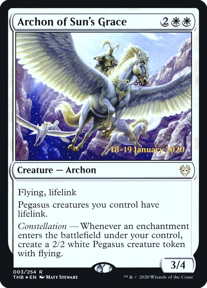 Archon of Sun's Grace [Theros Beyond Death Prerelease Promos] | Exor Games Bridgewater