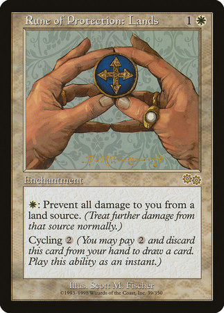 Rune of Protection: Lands [Urza's Saga] | Exor Games Bridgewater