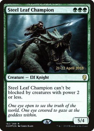 Steel Leaf Champion [Dominaria Promos] | Exor Games Bridgewater