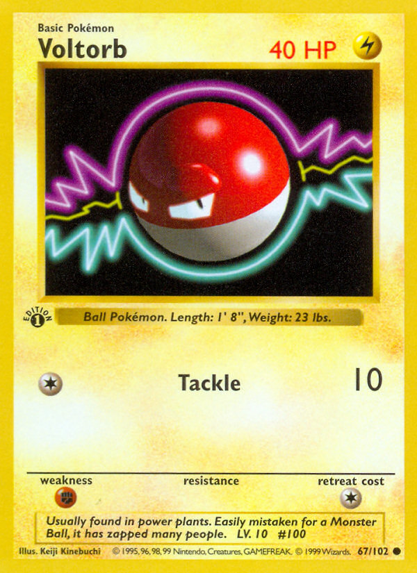 Voltorb (67/102) (Shadowless) [Base Set 1st Edition] | Exor Games Bridgewater