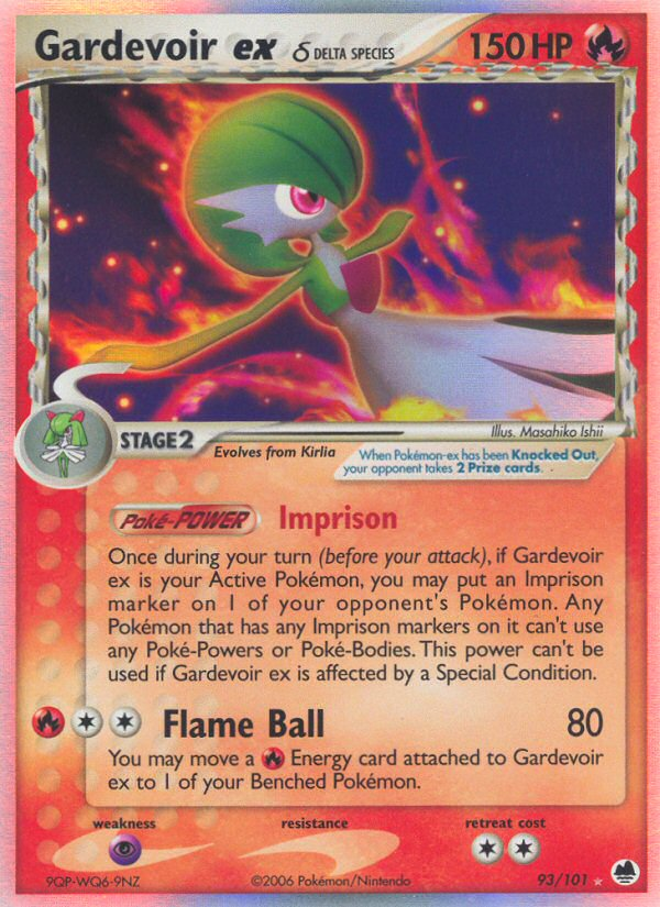 Gardevoir ex (93/101) (Delta Species) [EX: Dragon Frontiers] | Exor Games Bridgewater