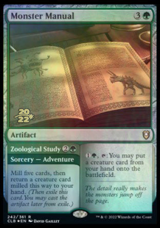 Monster Manual // Zoological Study [Commander Legends: Battle for Baldur's Gate Prerelease Promos] | Exor Games Bridgewater