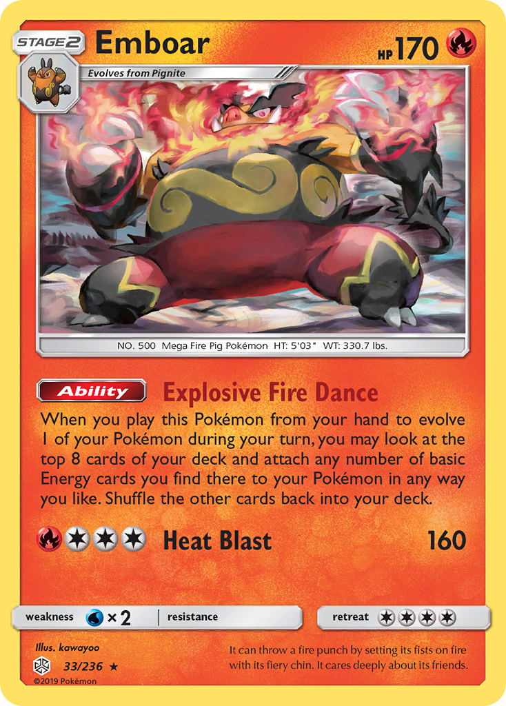 Emboar (33/236) [Sun & Moon: Cosmic Eclipse] | Exor Games Bridgewater