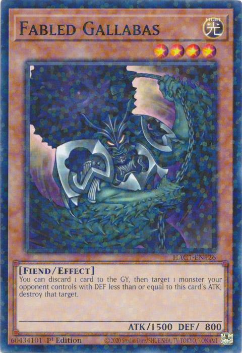 Fabled Gallabas (Duel Terminal) [HAC1-EN126] Common | Exor Games Bridgewater