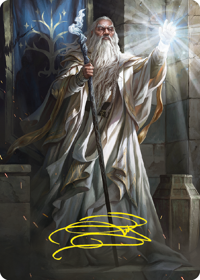 Gandalf the White Art Card (Gold-Stamped Signature) [The Lord of the Rings: Tales of Middle-earth Art Series] | Exor Games Bridgewater