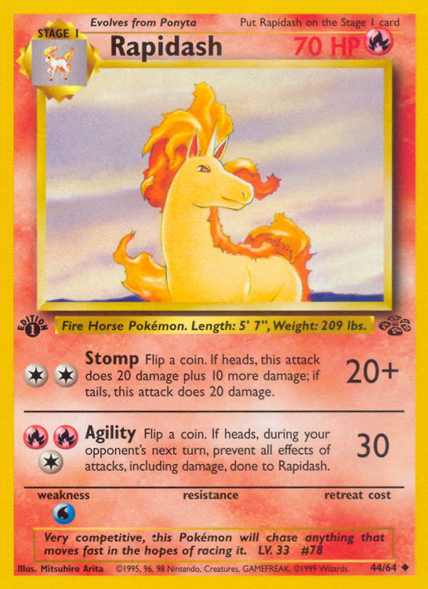 Rapidash (44/64) [Jungle 1st Edition] | Exor Games Bridgewater