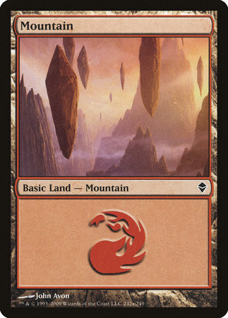 Mountain (242a) [Zendikar] | Exor Games Bridgewater