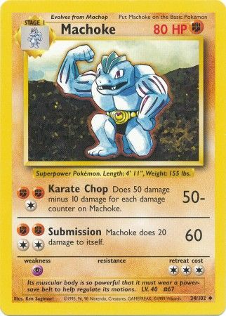 Machoke (34/102) [Base Set Unlimited] | Exor Games Bridgewater