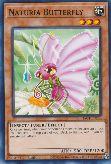 Naturia Butterfly [HAC1-EN108] Common | Exor Games Bridgewater