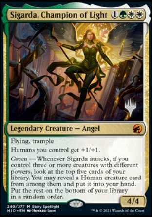 Sigarda, Champion of Light (Promo Pack) [Innistrad: Midnight Hunt Promos] | Exor Games Bridgewater