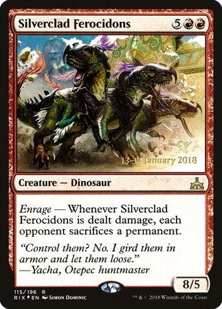 Silverclad Ferocidons [Rivals of Ixalan Promos] | Exor Games Bridgewater