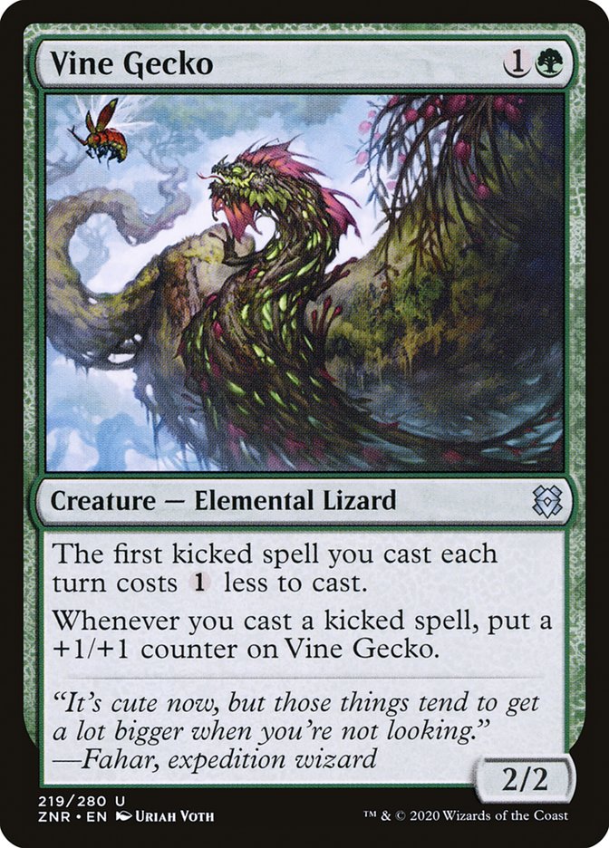 Vine Gecko [Zendikar Rising] | Exor Games Bridgewater