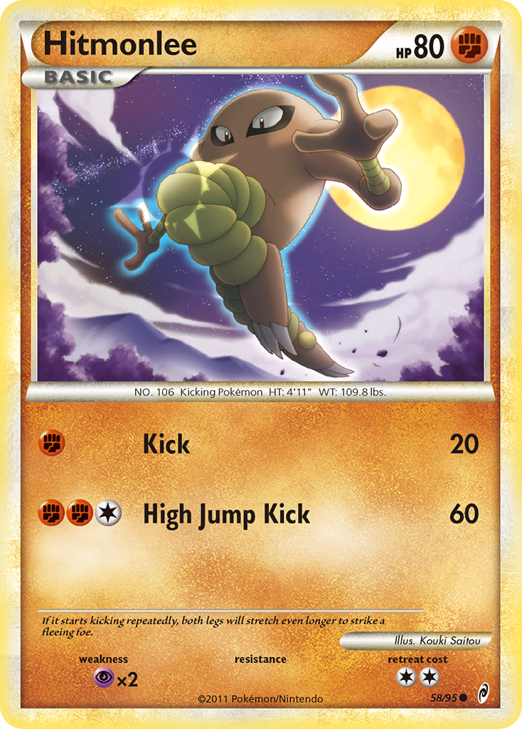 Hitmonlee (58/95) [HeartGold & SoulSilver: Call of Legends] | Exor Games Bridgewater