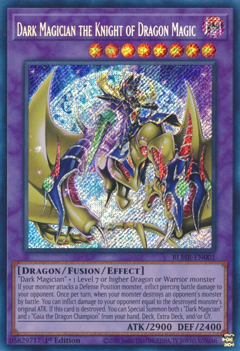 Dark Magician the Knight of Dragon Magic [BLMR-EN001] Secret Rare | Exor Games Bridgewater