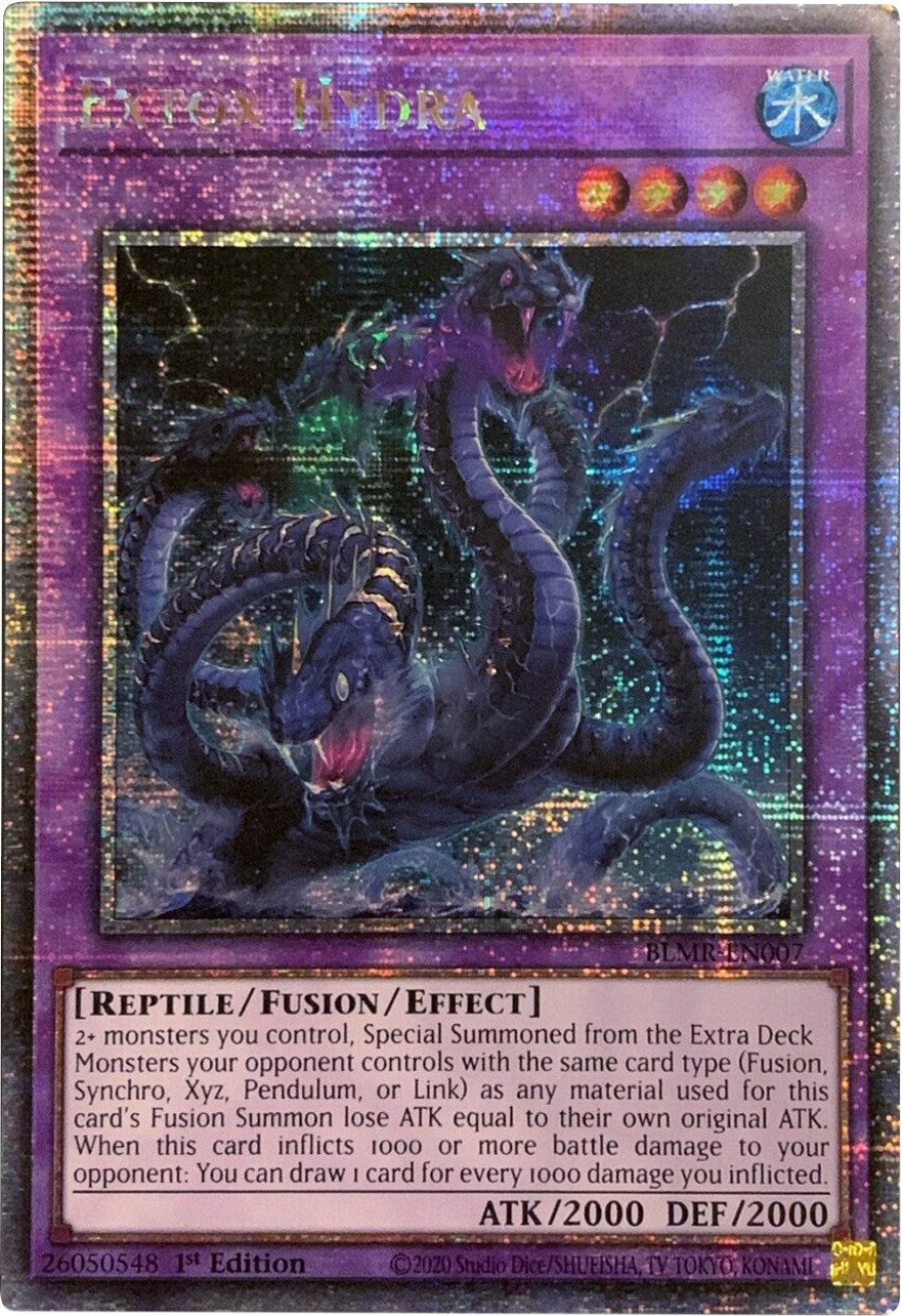 Extox Hydra [BLMR-EN007] Quarter Century Secret Rare | Exor Games Bridgewater